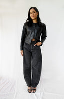 Vintage Cropped Leather Jacket