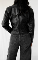 Vintage Cropped Leather Jacket