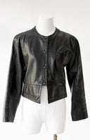 Vintage Cropped Leather Jacket